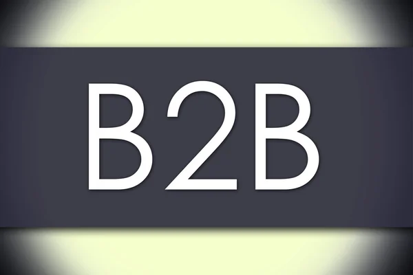 B2B - concept d'entreprise avec texte — Photo