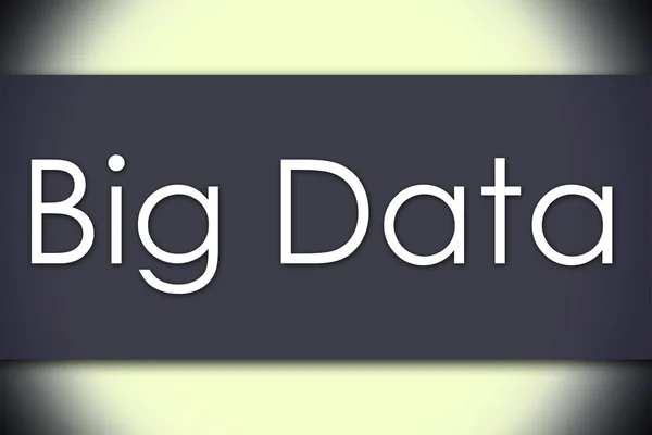 Big Data - affärsidé med text — Stockfoto
