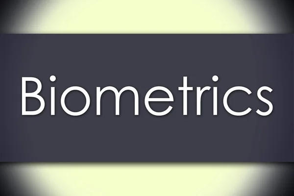 Biometrie - bedrijfsconcept met tekst — Stockfoto