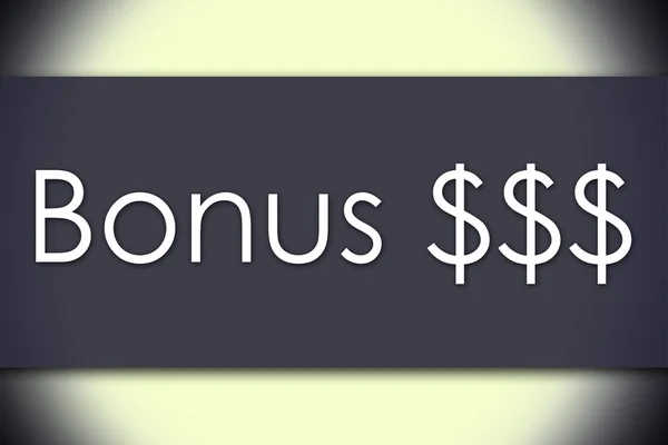 Bonus $$$- concept d'entreprise avec texte — Photo