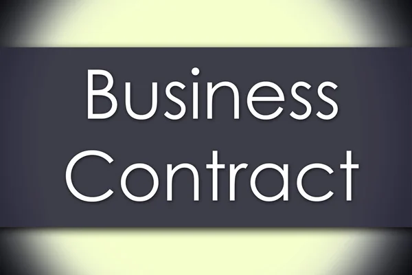 Geschäftsvertrag - Geschäftskonzept mit Text — Stockfoto