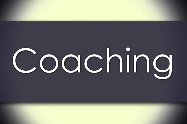 Coaching - επιχειρηματική ιδέα με το κείμενο — Φωτογραφία Αρχείου