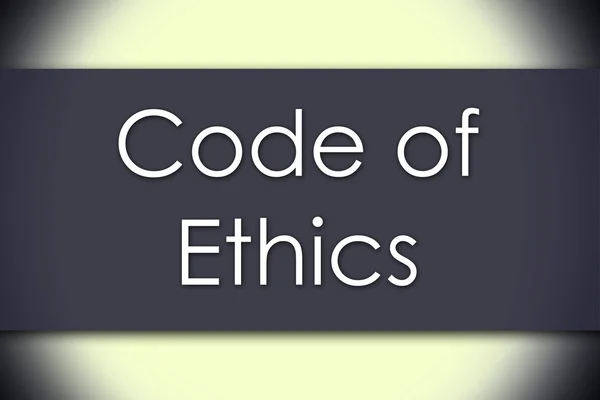 Etický kodex - obchodní koncept s textem — Stock fotografie