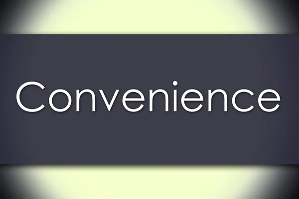 Conveniencia - concepto de negocio con texto — Foto de Stock