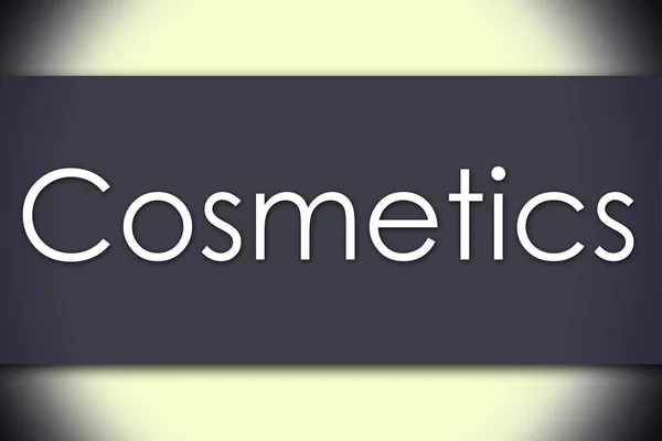 Cosmetica - bedrijfsconcept met tekst — Stockfoto