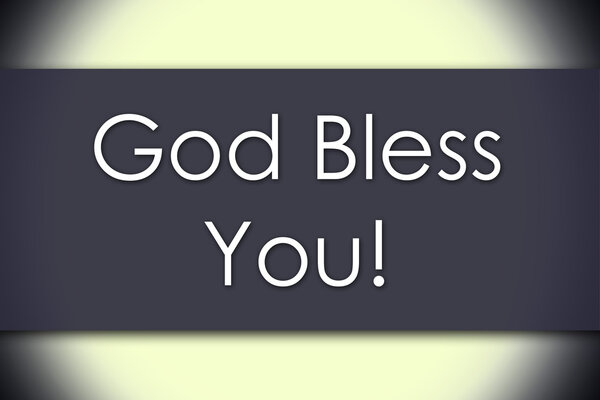 Благослови вас Бог! - бизнес-концепция с текстом
