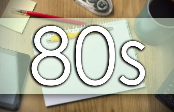 80s - concepto de negocio con texto — Foto de Stock