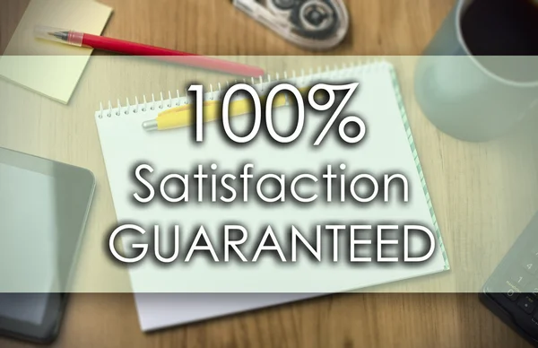 100 % de satisfaction GARANTIE - concept d'entreprise avec texte — Photo