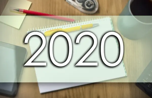 2020 - biznes koncepcja z tekstem — Zdjęcie stockowe