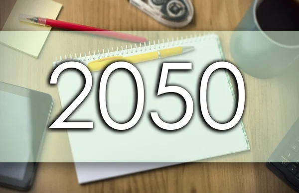 Το 2050 - επιχειρηματική ιδέα με το κείμενο — Φωτογραφία Αρχείου
