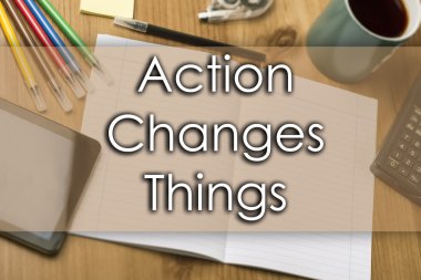 Eylem değişiklikleri şeyler Yasası - metin ile iş kavramı