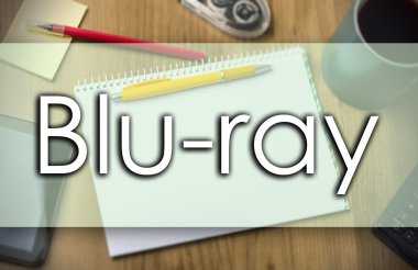 Blu-ray - metin ile iş kavramı