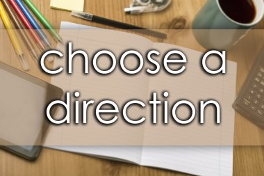 bir yön - iş kavramı ile metin seçin