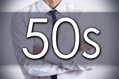 50'li - genç işadamı metin - iş kavramı ile