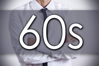 60'lı - genç işadamı metin - iş kavramı ile