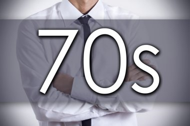 70s - genç işadamı metin - iş kavramı ile