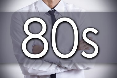 80s - genç işadamı metin - iş kavramı ile