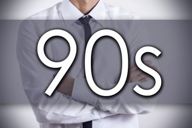 90'lı yılların - genç işadamı metin - iş kavramı ile