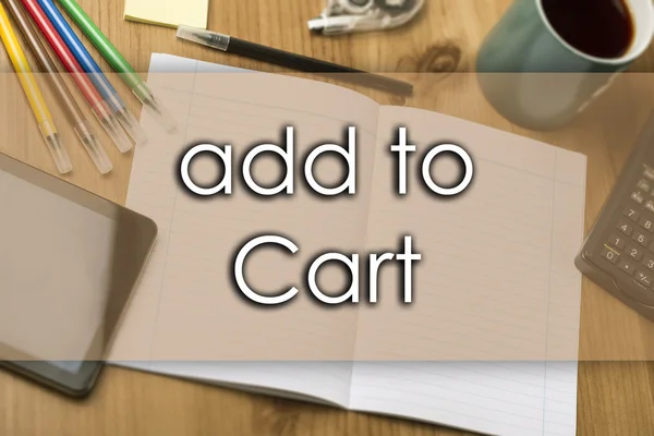 Cart - iş kavramı ile metin ekleyin — Stok fotoğraf