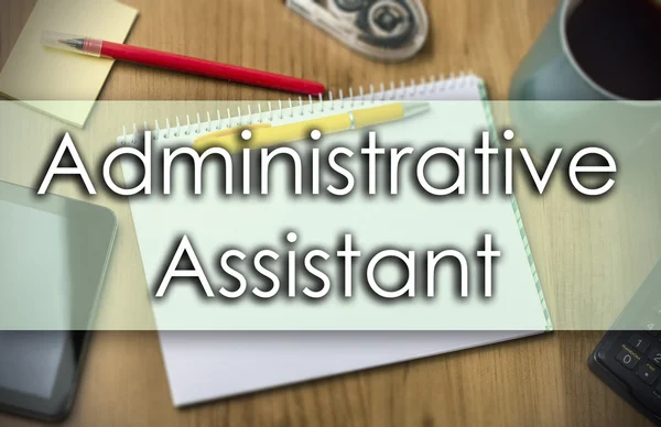 Assistant administratif - concept d'entreprise avec texte — Photo