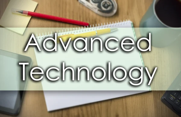 Advanced Technology - бізнес-концепція з текстом — стокове фото