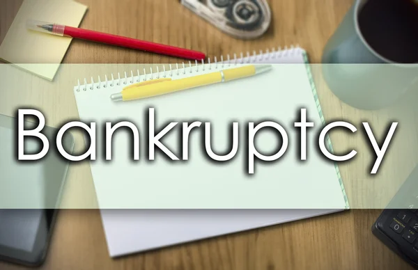 Bankruptcy -  business concept with text — Stock Photo, Image