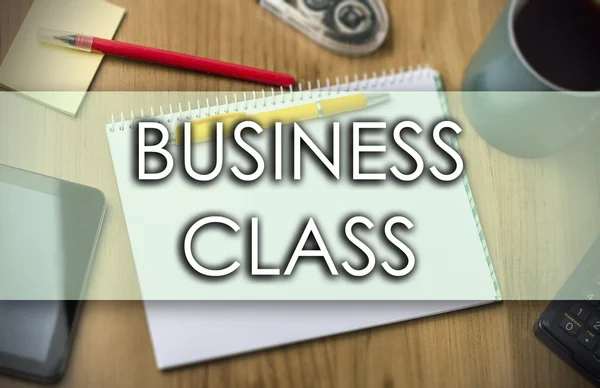 Klasa biznes - biznes koncepcja z tekstem — Zdjęcie stockowe
