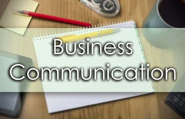 Business Communication - koncepcja biznesowa z tekstem — Zdjęcie stockowe