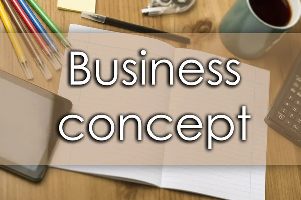 Концепція бізнесу - бізнес-концепція з текстом — стокове фото