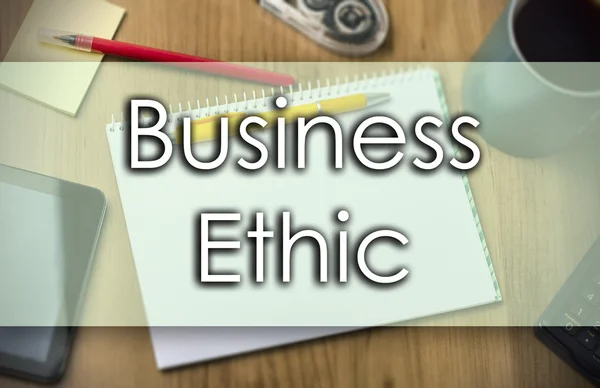 Etyki biznesu - biznes koncepcja z tekstem — Zdjęcie stockowe