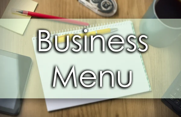 Business Menu -  business concept with text — Stock Photo, Image