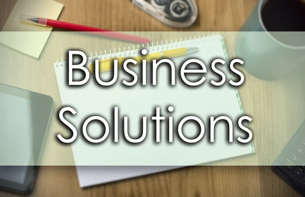 Business Solutions - бізнес-концепція з текстом — стокове фото