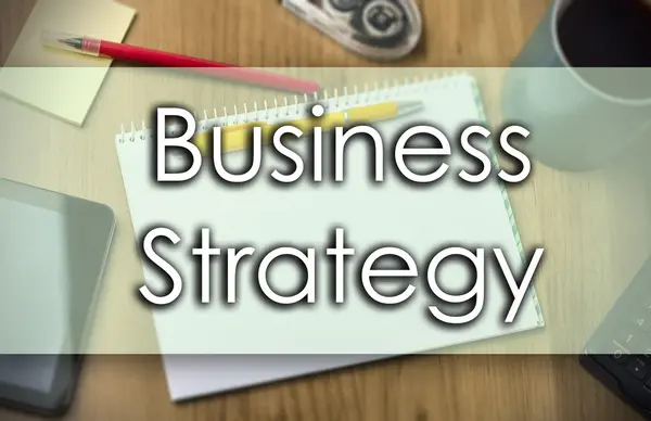 Estrategia empresarial - Concepto empresarial con texto — Foto de Stock
