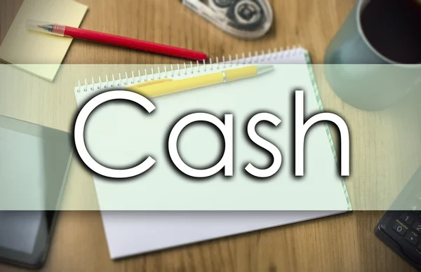 Cash - affärsidé med text — Stockfoto