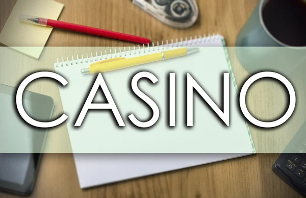 Casino - affärsidé med text — Stockfoto