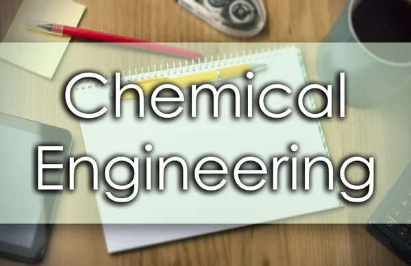 Engenharia química - conceito de negócio com texto — Fotografia de Stock