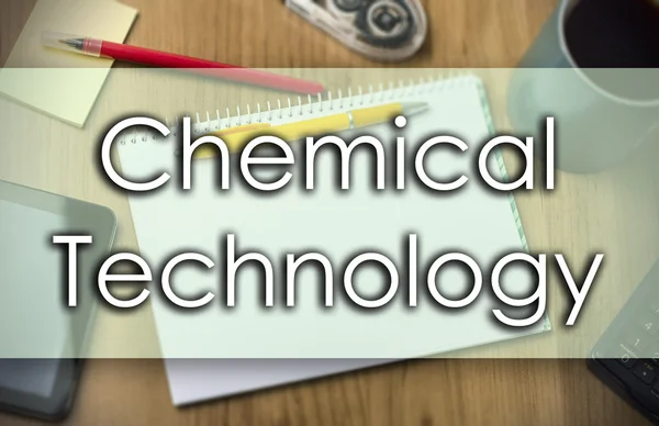 Chemická technologie - obchodní koncept s textem — Stock fotografie