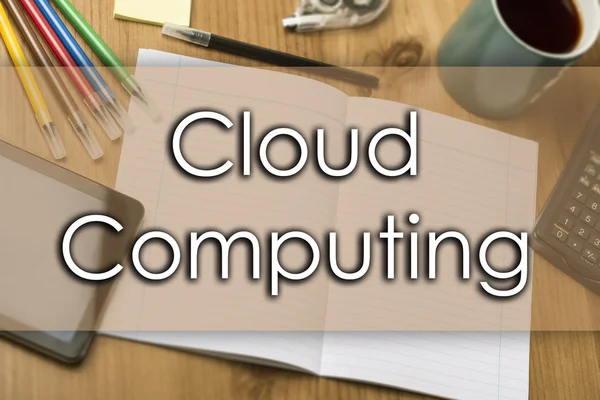Cloud Computing - concepto de negocio con texto —  Fotos de Stock