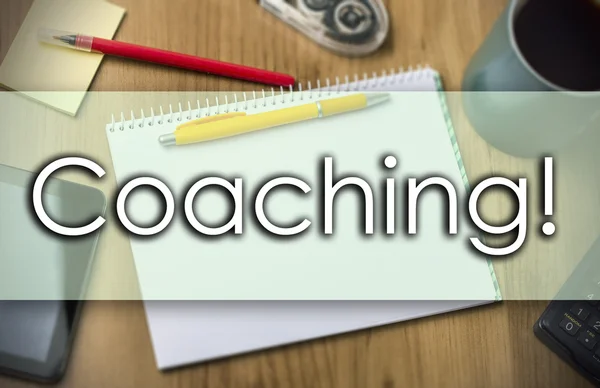 Coaching! -businessconcept met tekst — Stockfoto