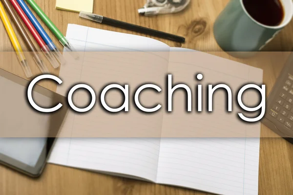 Coaching - businessconcept met tekst — Stockfoto