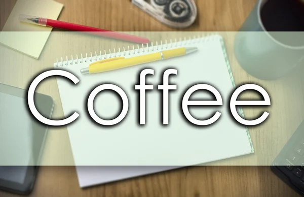 Кофе - бизнес-концепция с текстом — стоковое фото