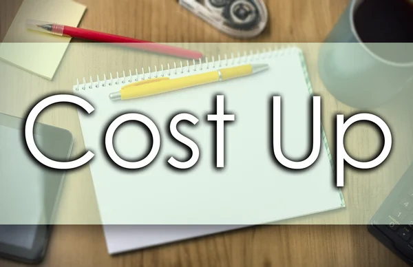 Cost Up -  business concept with text