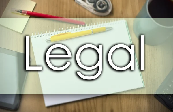 Legal -  business concept with text — Stock Photo, Image