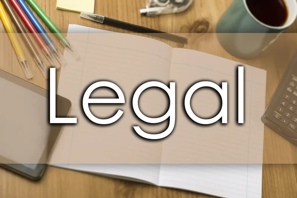 Legal - affärsidé med text — Stockfoto