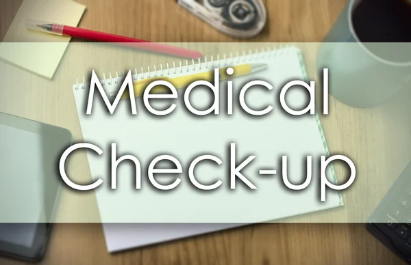 Tıbbi Check-up - metin ile iş kavramı — Stok fotoğraf