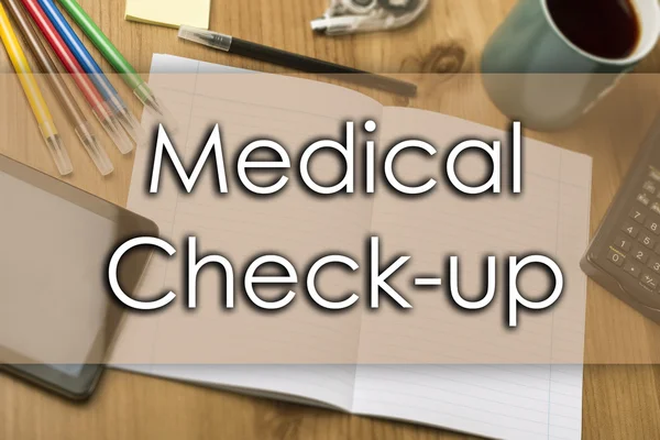 Tıbbi Check-up - metin ile iş kavramı — Stok fotoğraf