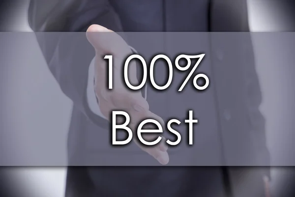 100% bästa - affärsidé med text — Stockfoto