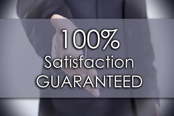 100 % de satisfaction GARANTIE - concept d'entreprise avec texte — Photo