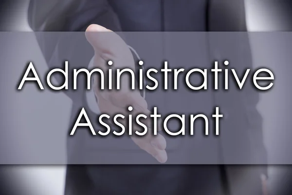 Assistant administratif - concept d'entreprise avec texte — Photo