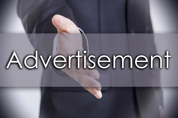 Advertisement - business concept with text — Stock Photo, Image